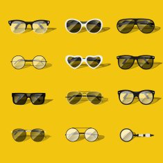 Set of realistic glasses vector N2
