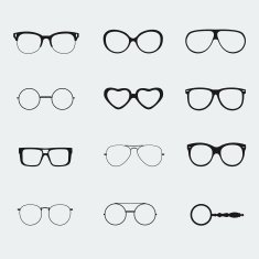 Set of glasses vector
