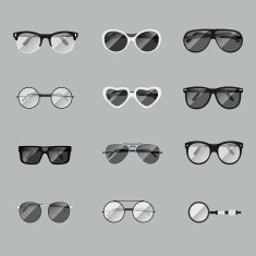 Set of realistic glasses vector N3