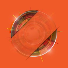 Abstract Modern technology circles vector background N5