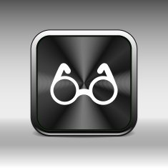 Vector Round Glasses Icon Symbol vision specs decoration N5