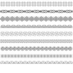 Set of hand-drawn Lace