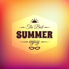 Retro styled summer calligraphic design card N3