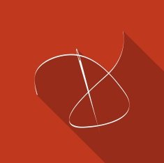 Icon Needle with a long shadow
