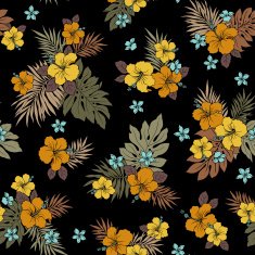 Hibiscus flower pattern N33