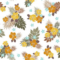 Hibiscus flower pattern N36