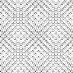 Seamless Circle B W Sea Shell Geometric Vector Pattern for Backg