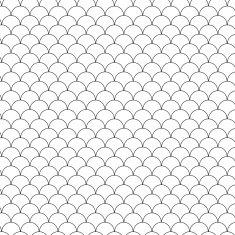 Seamless Circle B W Sea Shell Geometric Vector Pattern for Backg N2