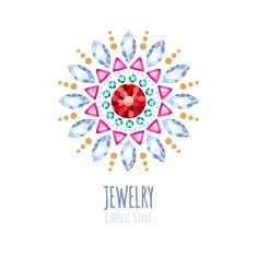 Elegant gemstones vector jewelry decoration N4
