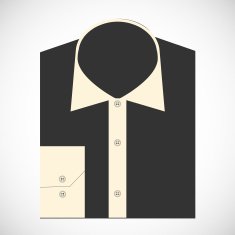 Color folded shirt with badge design concept N2