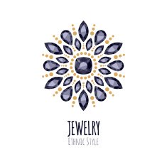 Elegant gemstones vector jewelry decoration N7