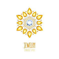 Elegant gemstones vector jewelry decoration N9