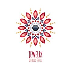 Elegant gemstones vector jewelry decoration N10