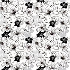 simplicity hibiscus seamless pattern N3