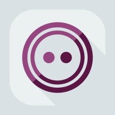 Flat modern design with shadow icon Buttons for clothing