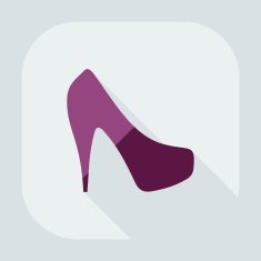 Flat modern design with shadow icon women's shoes