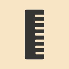 Flat in black and white mobile application hair brush