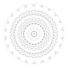 Vector Beautiful Deco Black Mandala N305