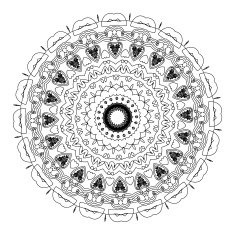 Vector Beautiful Deco Black Mandala N306