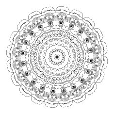 Vector Beautiful Deco Black Mandala N307