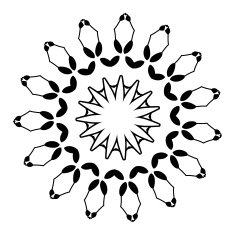 Vector Beautiful Deco Black Mandala N309