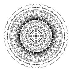 Vector Beautiful Deco Black Mandala N310