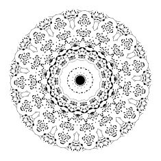 Vector Beautiful Deco Black Mandala N311