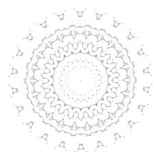 Vector Beautiful Deco Black Mandala N313