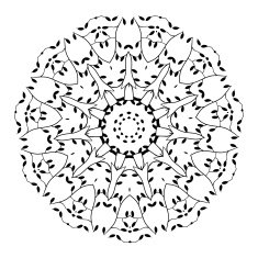 Vector Beautiful Deco Black Mandala N316