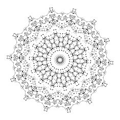 Vector Beautiful Deco Black Mandala N317