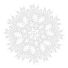 Vector Beautiful Deco Black Mandala N318