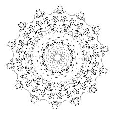 Vector Beautiful Deco Black Mandala N320