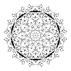 Vector Beautiful Deco Black Mandala N321