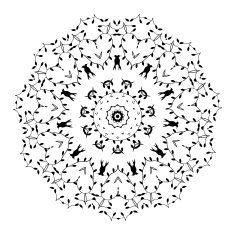 Vector Beautiful Deco Black Mandala N322