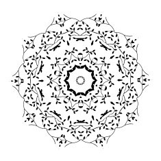 Vector Beautiful Deco Black Mandala N323