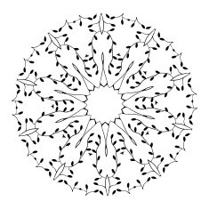 Vector Beautiful Deco Black Mandala N324
