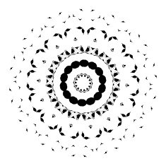 Vector Beautiful Deco Black Mandala N325