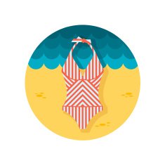 Swimsuit flat icon