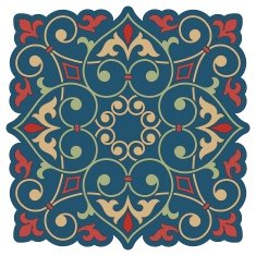 Arabic floral element for design
