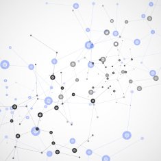 Abstract vector molecule set on white background N2