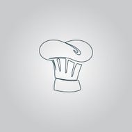 Chef Hat icon sign and button