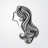 Lady with a long hair portrait