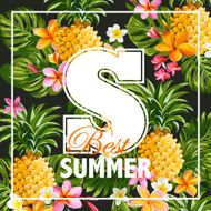Tropical Flowers Graphic Design - for t-shirt fashion prints