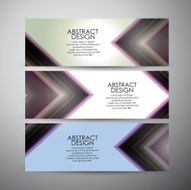 Vector banners set background