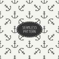Geometric line vector seamless pattern with hipster anchor Wrapping paper