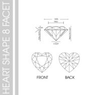 Hearrt shape 8 facet