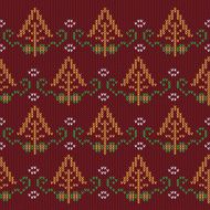 Abstract Design Vintage Knitted Pattern Seamless Background N7