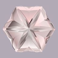 Gray pink shiny precious crystal