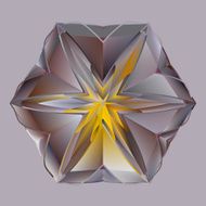 Golden grey shiny precious crystal