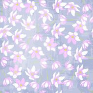 Seamless pattern with small flowers of sakura